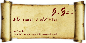 Jánosi Zsófia névjegykártya