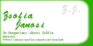 zsofia janosi business card